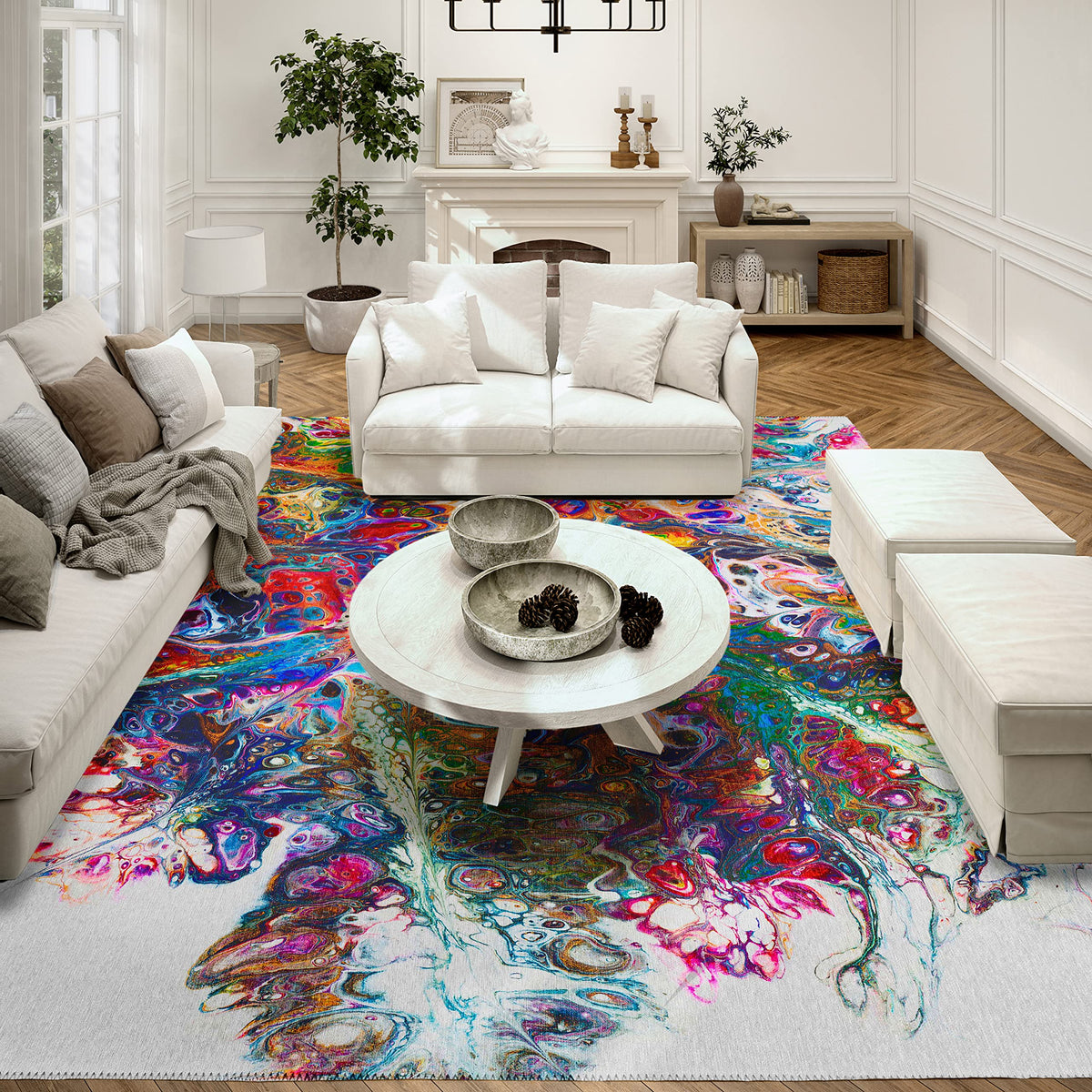Addison Rugs Karina Akc31 Kaleidoscope 9' X 12' Indoor Outdoor Area Rug, Easy Clean, Machine Washable, Non Shedding, Bedroom, Entry, Living Room, Dining Room, Kitchen, Patio Rug