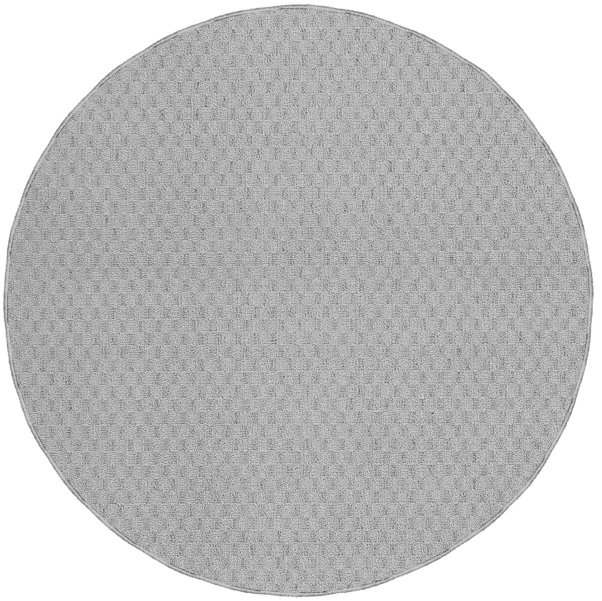 Garland Rug Town Square Silver 5 x 5 Round Stain Resistant Indoor Area Rug