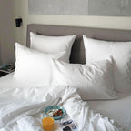 100% Egyptian Cotton Pillow Protectors Set Of 4, 600 Thread Count King Size Bed Pillow Cases With Zipper, Sateen Weave Cooling P