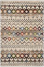 Safavieh Amsterdam Collection Accent Rug - 4' X 6', Ivory & Multi, Moroccan Boho Design, Non-Shedding & Easy Care, Ideal For Hig