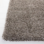 Safavieh Milan Shag Collection Area Rug - 5'1'' Square, Grey, Solid Design, Non-Shedding & Easy Care, 2-Inch Thick Ideal For Hig