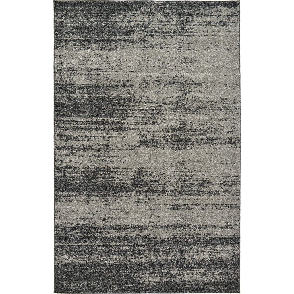 Unique Loom Del Mar Collection Area Rug - Lucille (5' 3'' x 8' Rectangle, Dark Gray/ Ivory)