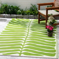Fab Habitat Outdoor Rug - Waterproof, Fade Resistant, Crease-Free - Premium Recycled Plastic - Tropical Leaf Botanical - Large P