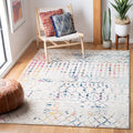 SAFAVIEH Tulum Collection X-Large Area Rug - 12 x 18, Ivory & Blue, Moroccan Boho Distressed Design, Non-Shedding & Easy Care,