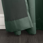 Sun Zero Barrow Energy Saving Rod Pocket Window Curtains, 54' X 95, Everglade Green, Set Of 2