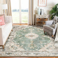 MUJOO Green Rug 6x9 Area Rugs for Living Room Washable Rugs Large Boho Carpet for Bedroom Dining Room Neutral Vintage Farmhous
