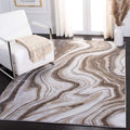 SAFAVIEH Craft Collection Area Rug - 4 Square, Gold & Grey, Modern Abstract Design, Non-Shedding & Easy Care, Ideal for High Tr