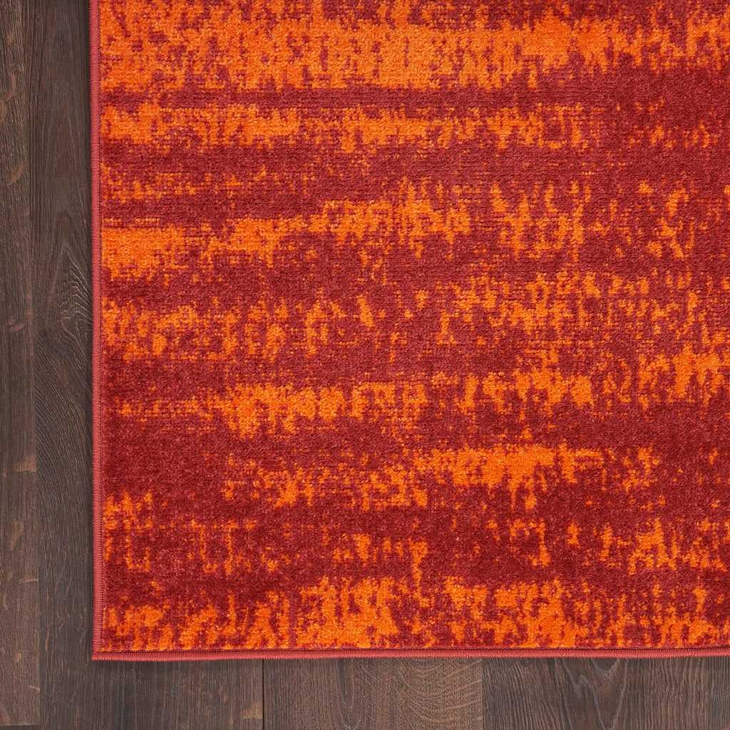 Nourison Essentials Indoor/Outdoor Solid Abstract Red 2' X 6' Area Rug, Easy Cleaning, Non Shedding, Bed Room, Living Room, Dining Room, Backyard, Deck, Patio (2X6)