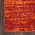 Nourison Essentials Indoor/Outdoor Solid Abstract Red 2' X 6' Area Rug, Easy Cleaning, Non Shedding, Bed Room, Living Room, Dining Room, Backyard, Deck, Patio (2X6)