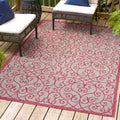 Jonathan Y Smb107I-9 Madrid Vintage Filigree Textured Weave Indoor Outdoor Area Rug, Classic, Traditional, Transitional Easy Cle
