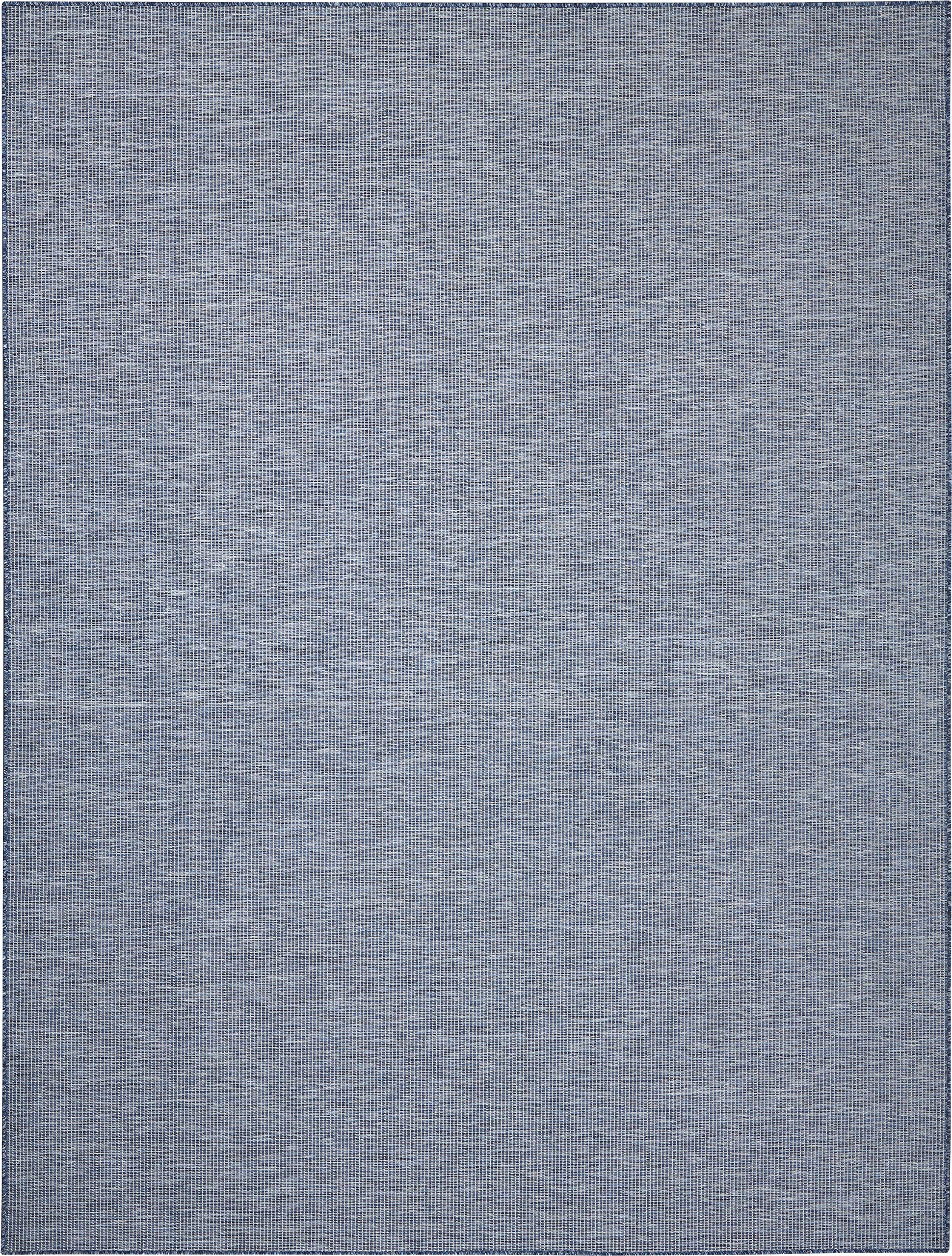 Nourison Positano Indoor-Outdoor Navy Blue 7' X 10' Area Rug, Easy Cleaning, Non Shedding, Bed Room, Living Room, Dining Room, B