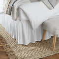 Amazon Basics Lightweight Ruffled Bed Skirt, Classic Style, Soft and Stylish 100% Microfiber With 16 Drop, Queen, Bright White, 