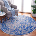SAFAVIEH Adirondack Collection 8 Round Grey/Blue ADR109A Oriental Distressed Non-Shedding Living Room Bedroom Area Rug