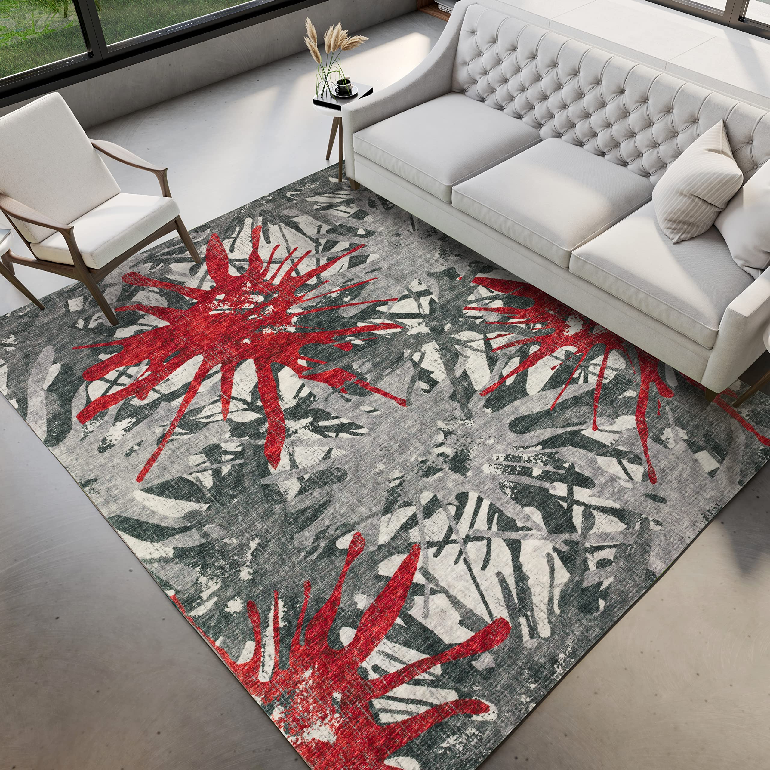 Dalyn Rugs Brisbane Br6 Dynamic Color Splash Scarlet 5' X 7'6&quot;