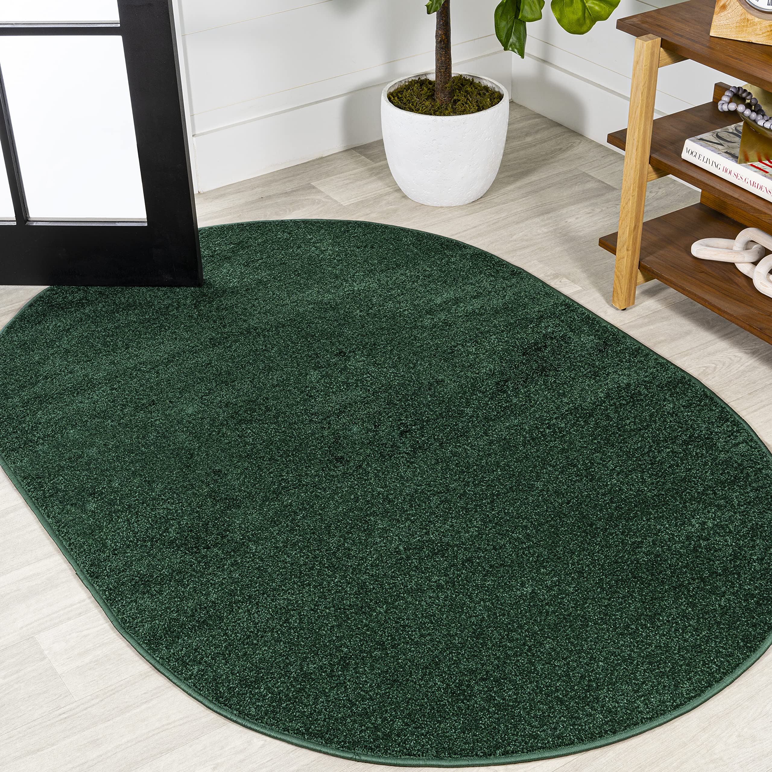JONATHAN Y SEU100L-5OV Haze Solid Low-Pile Indoor Area Rug, Coastal, Bohemian, Minimalist, Classic, Casual for Bedroom,Kitchen,L