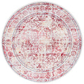 SAFAVIEH Brentwood Collection 67 Round Ivory/Red BNT832C Medallion Distressed Non-Shedding Dining Room Entryway Foyer Living Ro