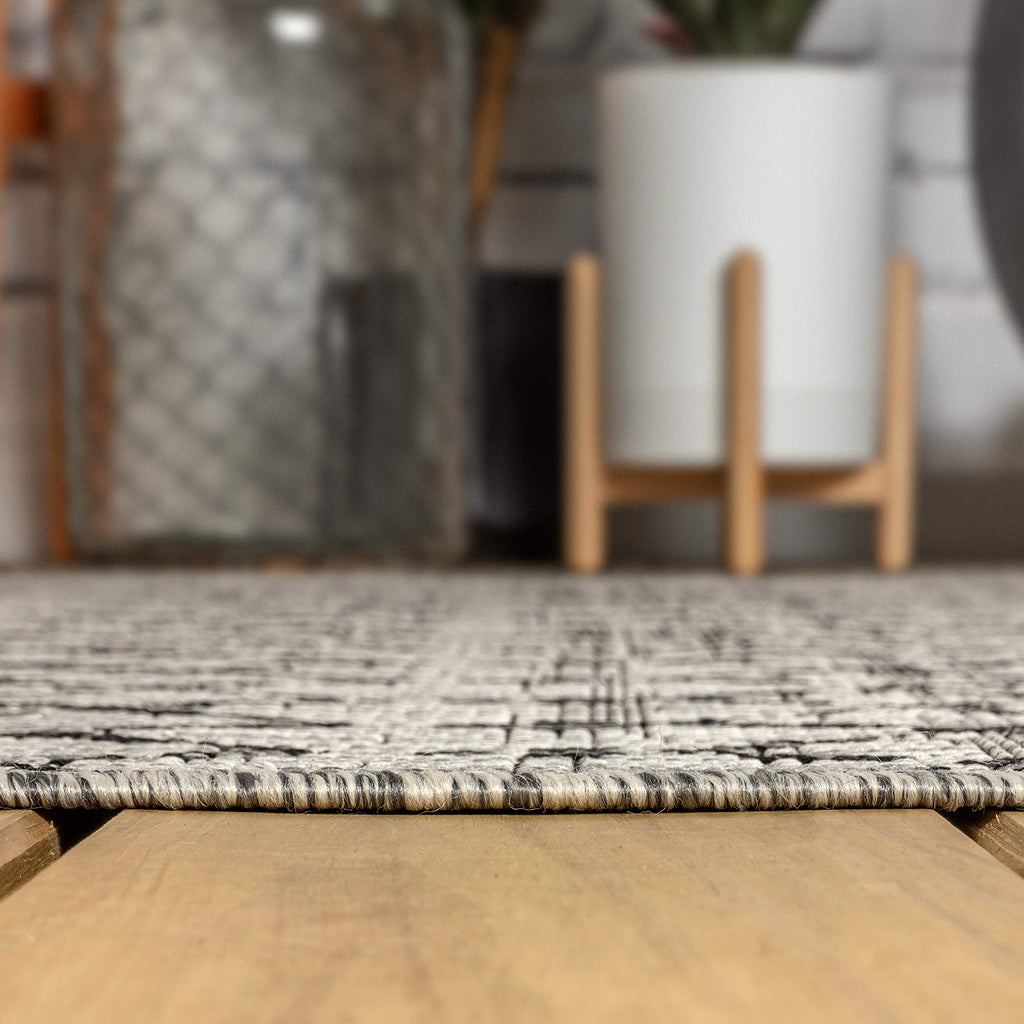Jonathan Y Smb108E-9 Ourika Moroccan Geometric Textured Weave Indoor Outdoor Area Rug, Bohemian, Rustic, Scandinavian Easy Clean