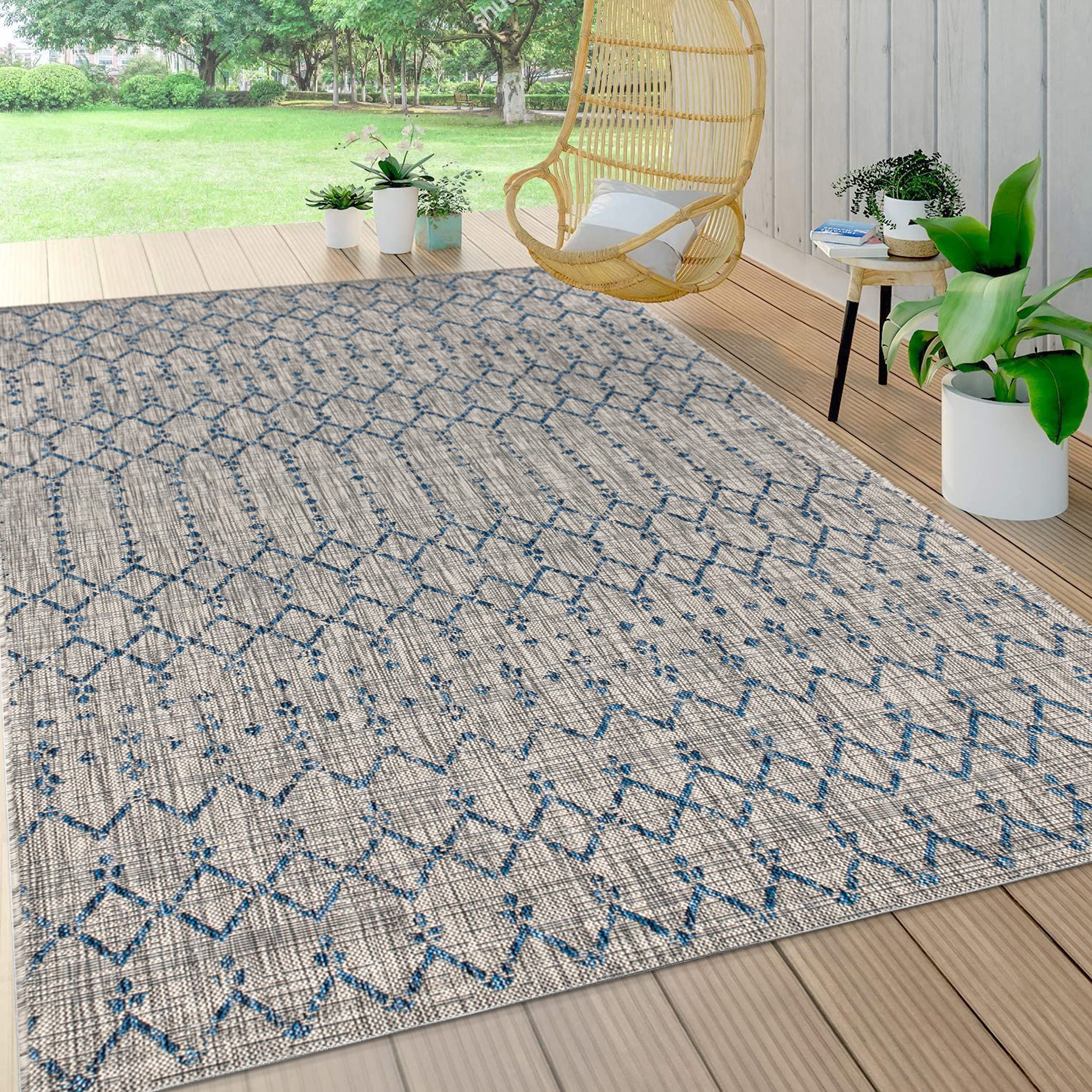 Jonathan Y Smb108A-3 Ourika Moroccan Geometric Textured Weave Indoor Outdoor Area Rug, Bohemian, Rustic, Scandinavian Easy Clean