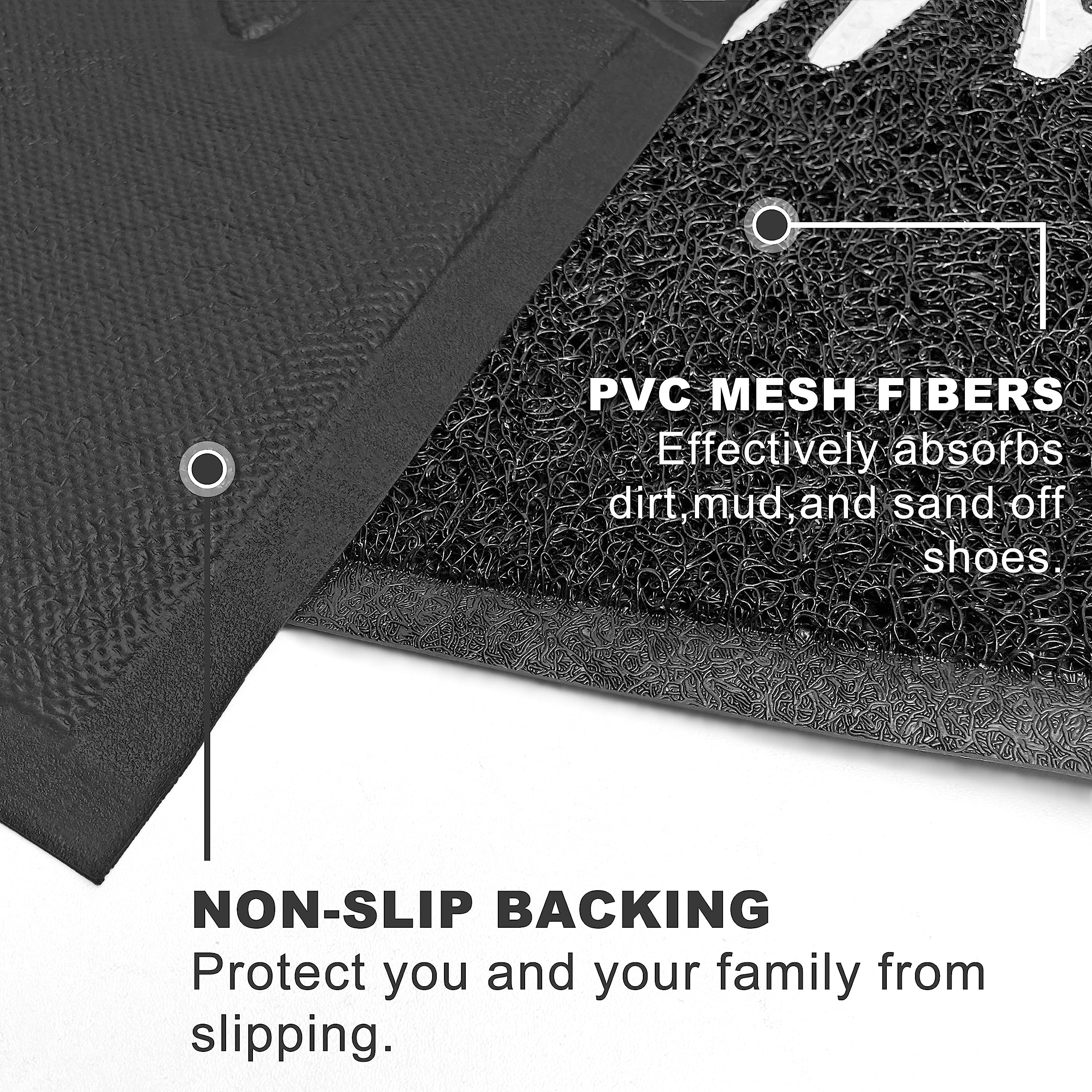 Kilococo Outdoor Mat Front Door Mat Welcome Mat Low Pile Door Mat Outdoor Entrance Non-Slip Outdoor Door Mat Kitchen Mat High Traffic Area Easy Clean Entrance Mat Hello Door Mat Indoor,18'X30'