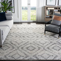 SAFAVIEH Adirondack Collection Area Rug - 10 x 14, Light Grey & Grey, Modern Diamond Distressed Design, Non-Shedding & Easy Ca