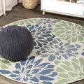 Jonathan Y Smb110B-8R Zinnia Modern Floral Textured Weave Indoor/Outdoor Area Rug, Bohemian, Coastal, Transitional For Bedroom,
