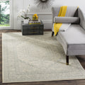 SAFAVIEH Adirondack Collection Area Rug - 51 x 76, Ivory & Slate, Oriental Medallion Design, Non-Shedding & Easy Care, Ideal f
