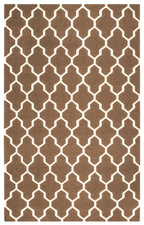 Rizzy Home | Sg2099 | Swing Collection | Wool Area Rug | 8' X 10' | Brown/Off White Trellis