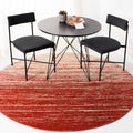 SAFAVIEH Adirondack Collection 67 Round Orange / Grey ADR113P Modern Ombre Non-Shedding Dining Room Entryway Foyer Living Room 