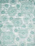Unique Loom Sofia Collection Area Rug - Grand (9 x 12 Rectangle, Turquoise/ Ivory)