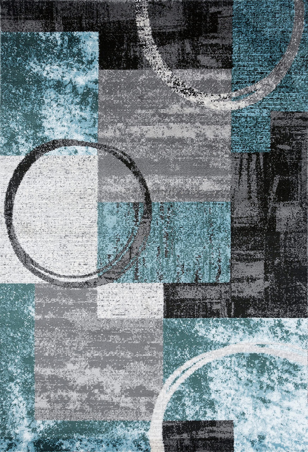 Rugshop Contemporary Abstract Circle Design Soft Area Rug 12' X 15' Gray