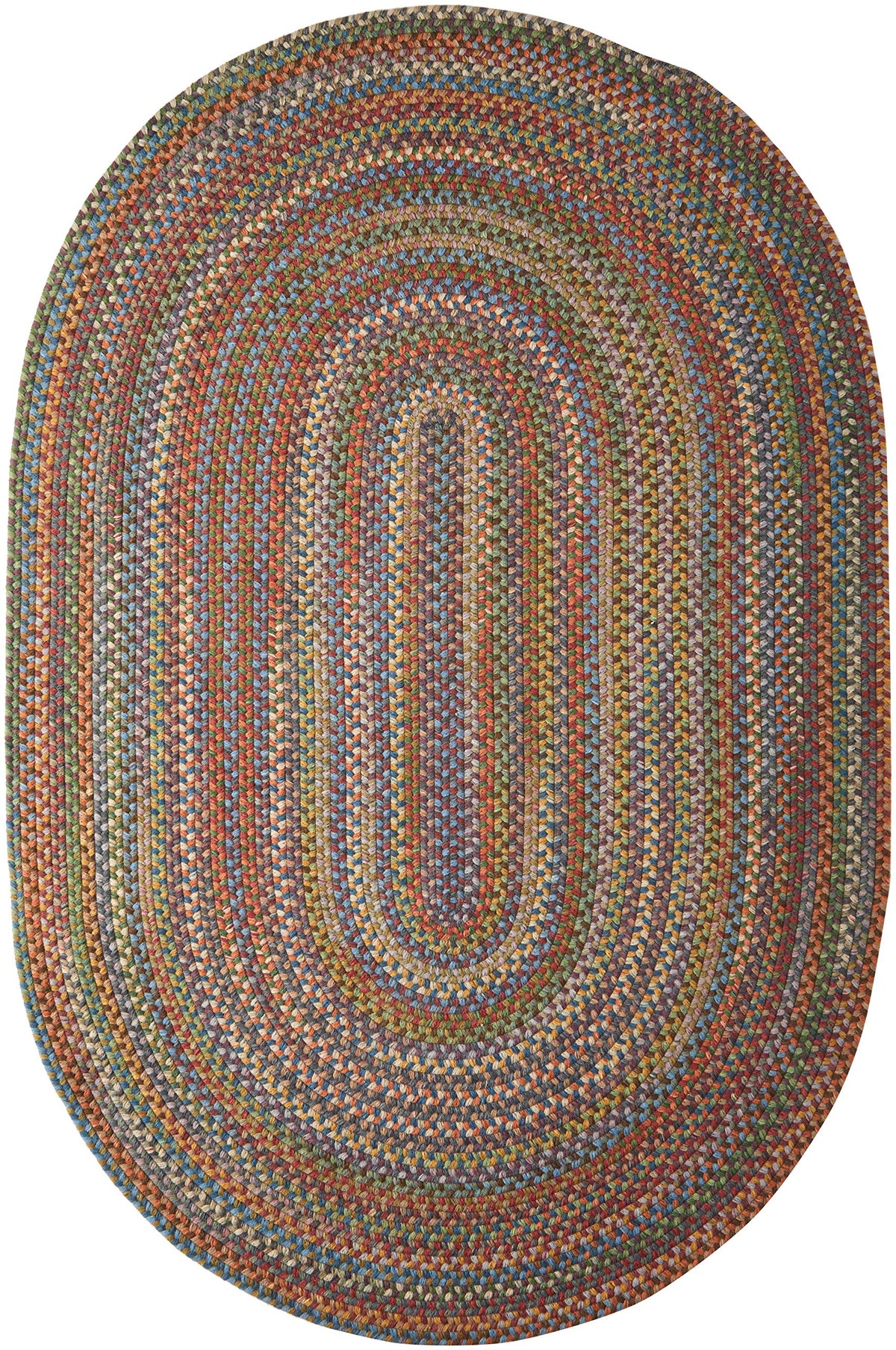 Colonial Mills Rustica Round Braided Rug, 10', Grecian Green