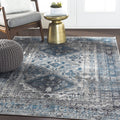 Livabliss Desta Vintage Oriental Area Rug,7'10'' x 10'2'',Blue/Grey