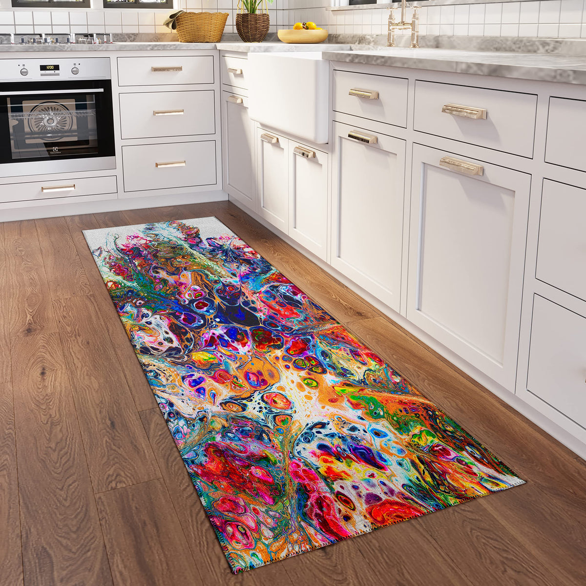 Addison Rugs Karina Akc31 Kaleidoscope 2'3&quot; X 7'6&quot; Indoor Outdoor Runner Rug, Easy Clean, Machine Washable, Non Shedding, Bedroom, Entry, Living Room, Dining Room, Kitchen, Patio Rug