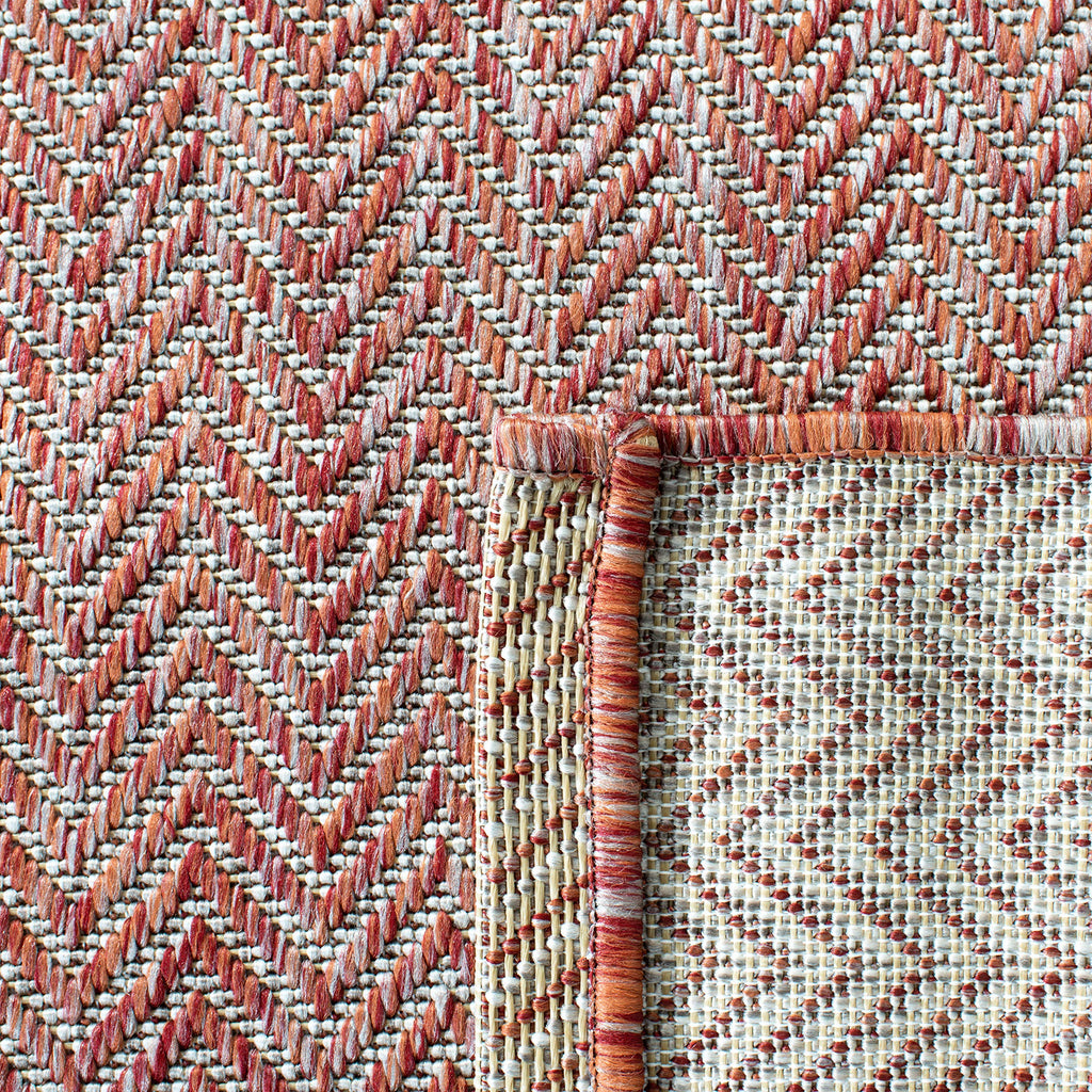 Safavieh Courtyard Collection Area Rug - 8' X 10', Red & Beige, Non-Shedding & Easy Care, Indoor/Outdoor & Washable-Ideal For Pa