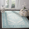 SAFAVIEH Adirondack Collection Accent Rug - 4 x 6, Ivory & Teal, Oriental Medallion Design, Non-Shedding & Easy Care, Ideal fo