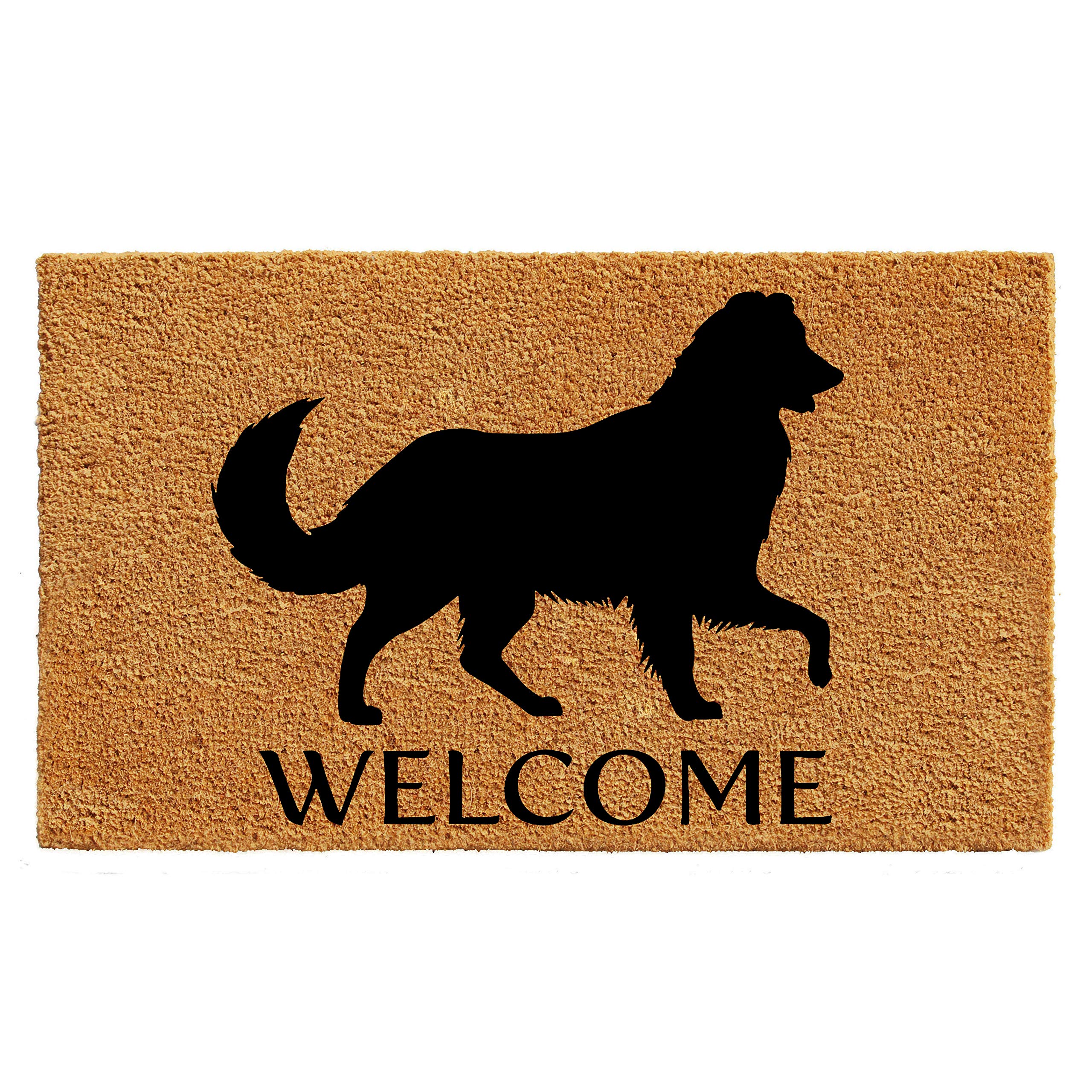 Calloway Mills Az105621729 Australian Shepherd Doormat 17' X 29', Natural/Black