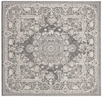 Safavieh Reflection Collection 6'7'' Square Dark Grey / Cream Rft664B Vintage Distressed Area Rug