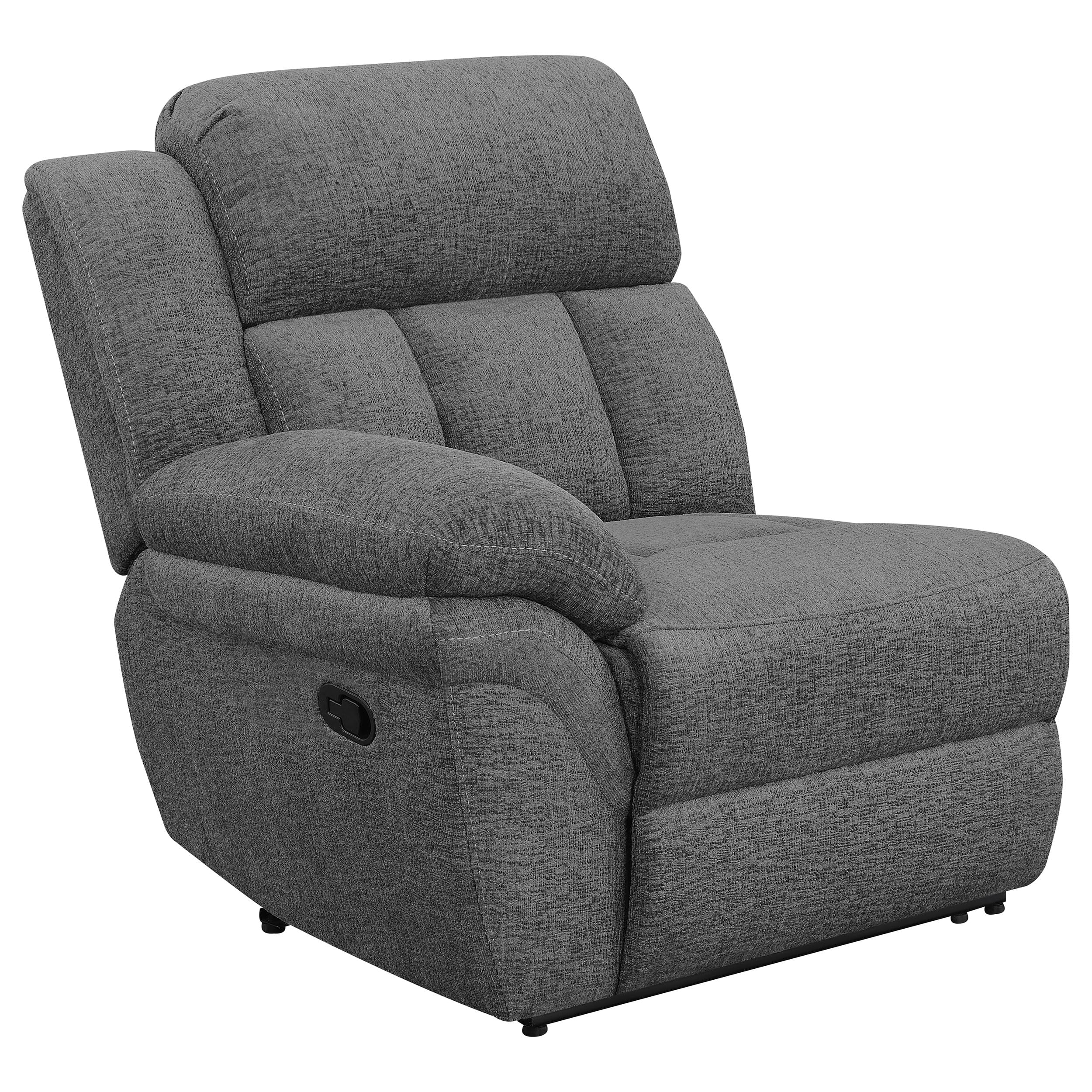 Coaster Bahrain Upholstered Modern Chenille Motion Sofa in Charcoal
