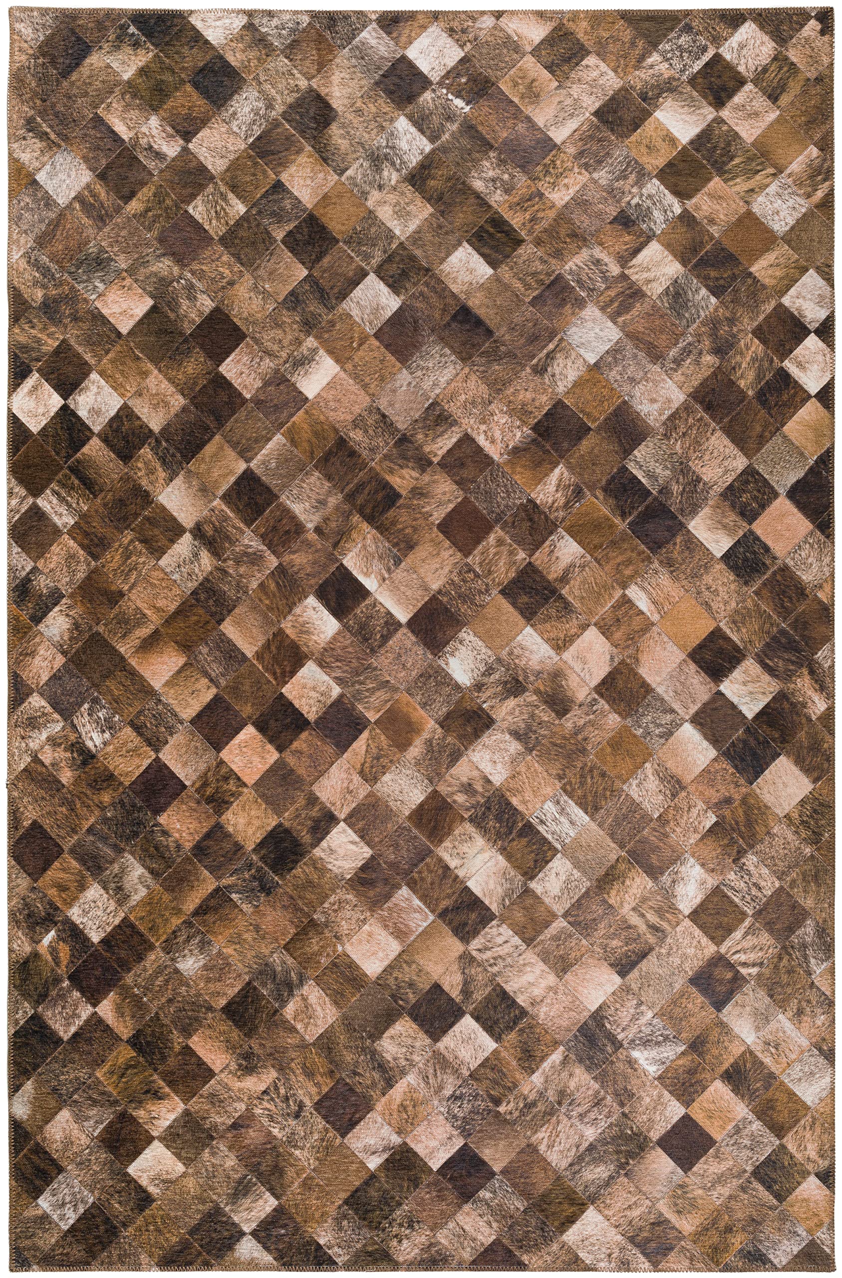 Addison Rugs Laredo Alr32 Brown Washable 5' X 7'6" Indoor Outdoor Area Rug, Easy Clean, Machine Washable, Non Shedding, Bedroom, Entry, Living Room, Dining Room, Kitchen, Patio Rug