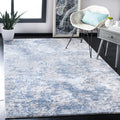 SAFAVIEH Amelia Collection 3 Square Grey/Blue ALA705F Modern Abstract Non-Shedding Living Room Bedroom Accent Rug