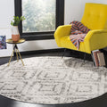 SAFAVIEH Adirondack Collection 3 Round Light Grey/Grey ADR131C Diamond Distressed Non-Shedding Living Room Bedroom Area Rug