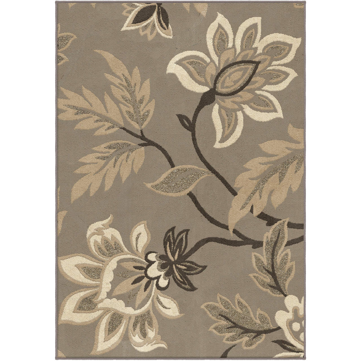 Orian Rugs Nuance Lily Area Rug, 5'3&quot; X 7'6&quot;, Taupe