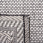 Safavieh Courtyard Collection Runner Rug - 2'3' X 6'7', Light Grey & Black, Non-Shedding & Easy Care, Indoor/Outdoor & Washable-Ideal For Patio, Backyard, Mudroom (Cy8475-37612)