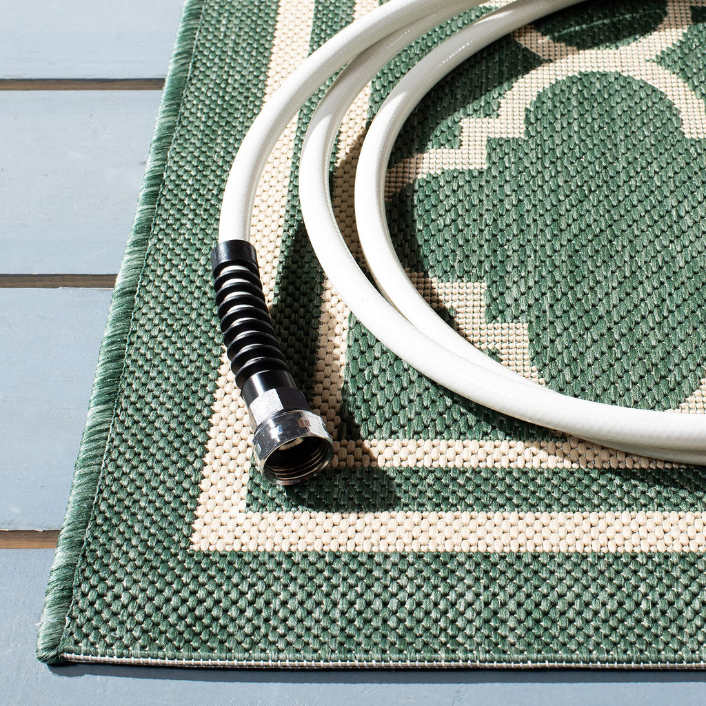 Safavieh Courtyard Collection 8' X 10' Brown/Bone Cy6918 Trellis Indoor/ Outdoor Waterproof Easy-Cleaning Patio Backyard Mudroom Area-Rug