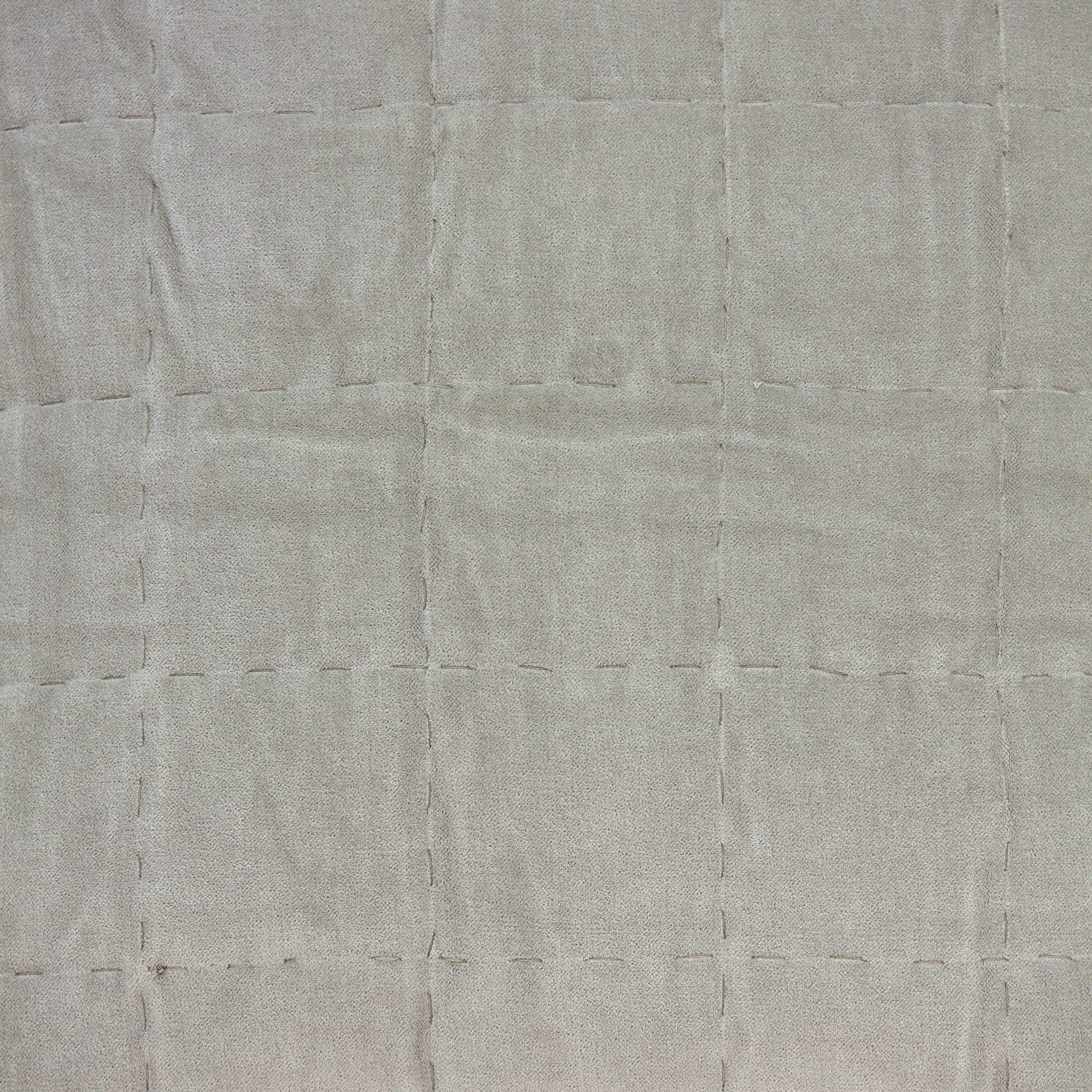 HomeRoots 50% Cotton, 50% Viscose Parkland Collection Kavi Transitional Grey Solid Quilted Pillow Cover with Down Insert