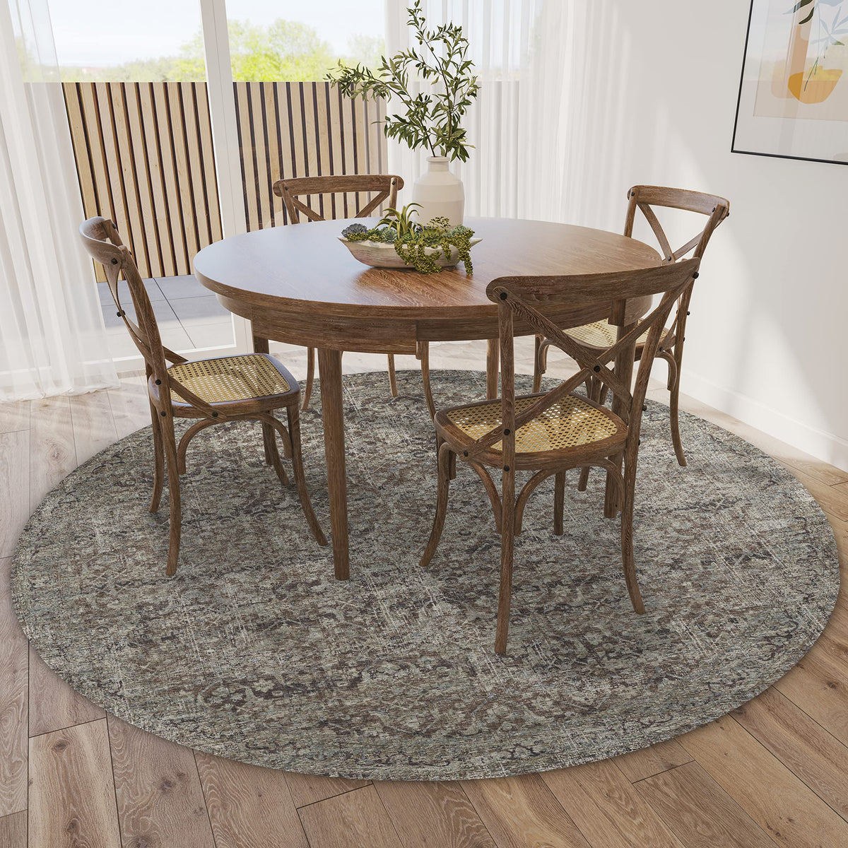 Dalyn Rugs Jericho Jc10 Mushroom 10' X 10' Rectangle Soft Round Rug, Easy Clean, Non Shedding, Bedroom, Entry, Living Room, Dining Room, Kitchen Rug