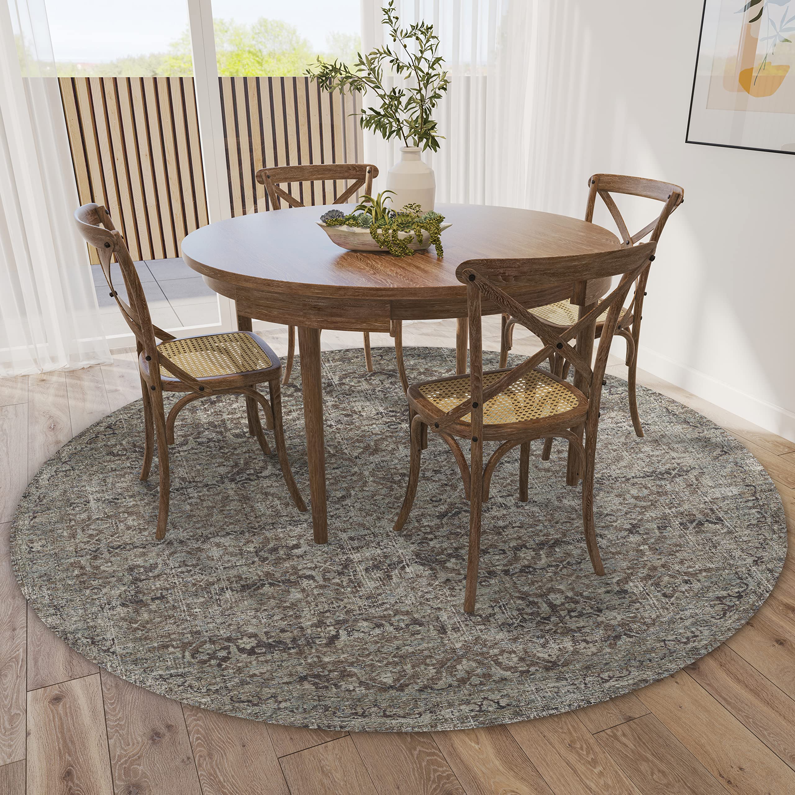 Dalyn Rugs Jericho Jc10 Mushroom 10' X 10' Rectangle Soft Round Rug, Easy Clean, Non Shedding, Bedroom, Entry, Living Room, Dining Room, Kitchen Rug