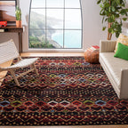 Safavieh Amsterdam Collection Runner Rug - 2'3'' X 6', Light Grey & Multi, Moroccan Boho Design, Non-Shedding & Easy Care, Ideal
