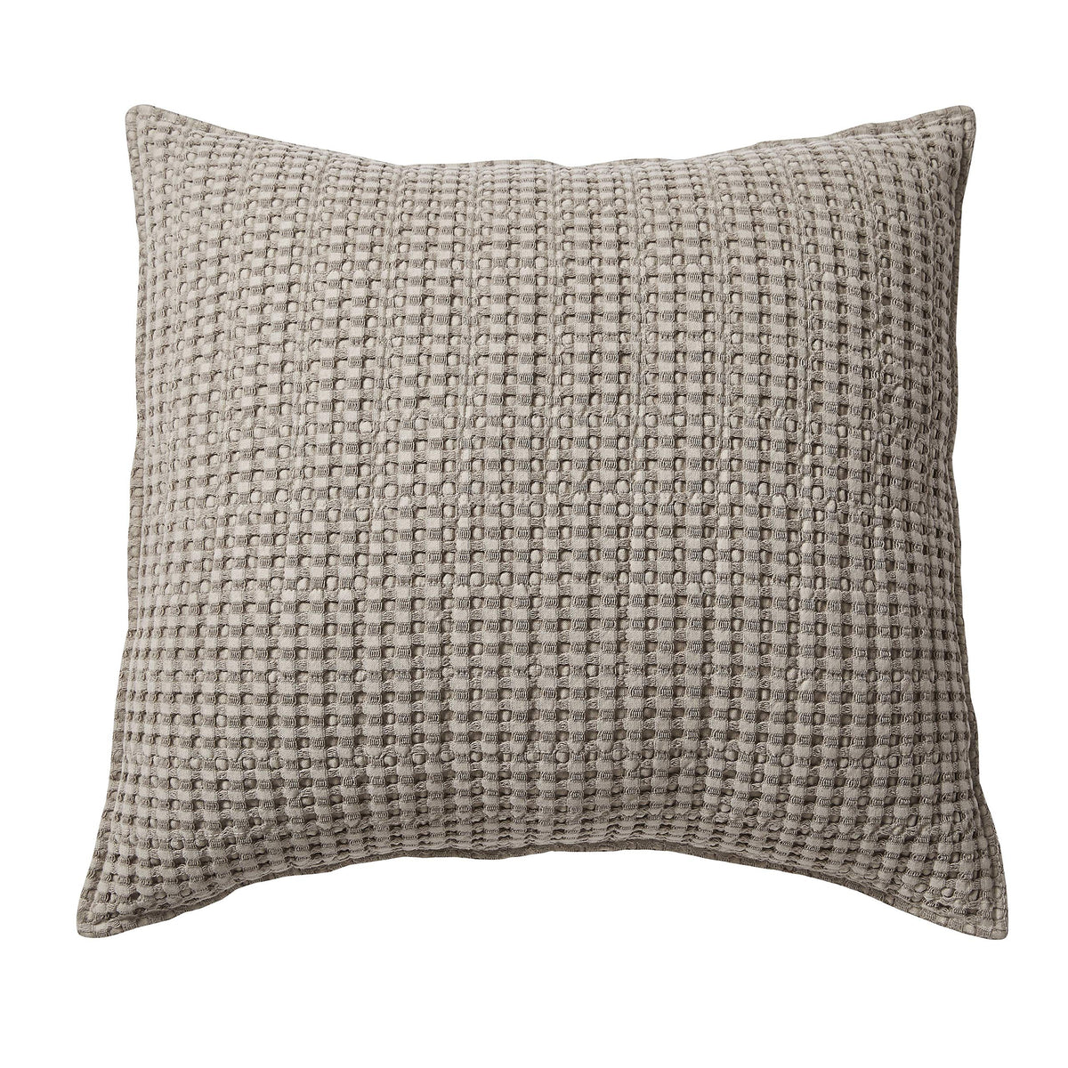 Levtex Home - Mills Waffle - Decorative Pillow - Poly Filled - Taupe - Sham Size (20 X 20In)