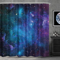 Riyidecor Fabric Galaxy Star Outer Space Shower Curtain for Bathroom Decor 72Wx72H Inch Starry Bathtub Set Men Boys Trippy Nebul